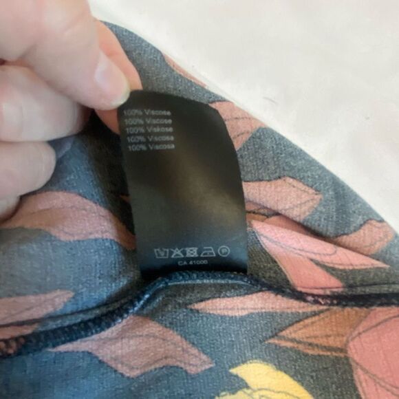 Just Floral Print Palazzo Pants Woman’s Sz L Loose Wide Leg Garden girl - Picture 9 of 10